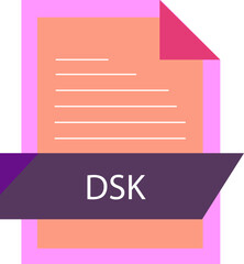 DSK File format icon modern design