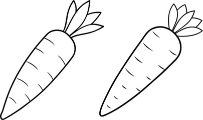 carrot outline vector art