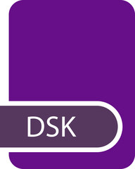 DSK File format icon with contour