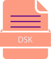 DSK File icon black color and lines