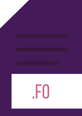 FO File extension icon minimal colro fill