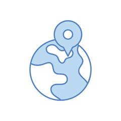 Geolocation Globe vector icon