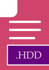Fototapeta premium HDD File format icon fill inside
