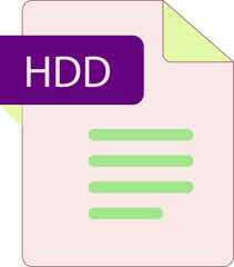 Obraz premium HDD File icon with folded style document