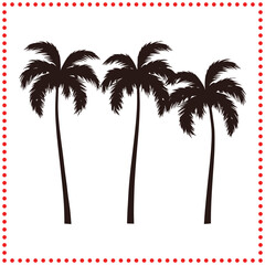 Elegant Palm Tree Silhouette Vector   Perfect for Beachwear Branding, Travel Logos, and Island Themed Graphics