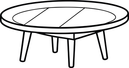 Coffee Table outline vector art