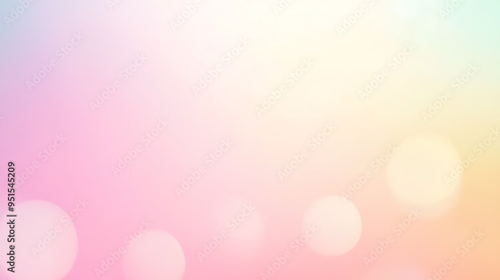 Poster a soft pastel gradient background with light, airy clouds and a central space for text
