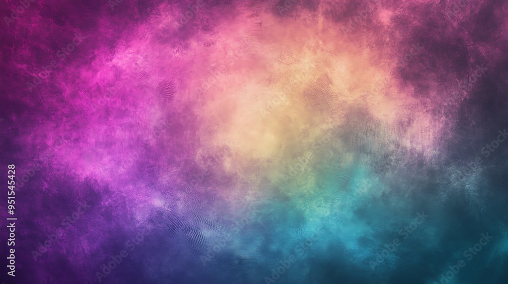 Poster a soft pastel gradient background with light, airy clouds and a central space for text