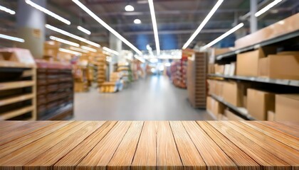Abstract blur furniture decoration and warehouse store interior for background
