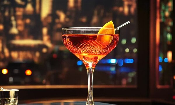 cocktail party on night background
