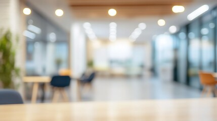 Beautiful blurred background of a light modern office interior