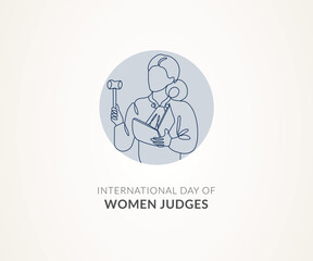 International Day of Women Judges vector, illustration. Empowered representation of women in society concept art. women judges enhance the legitimacy of courts and send powerful signals.