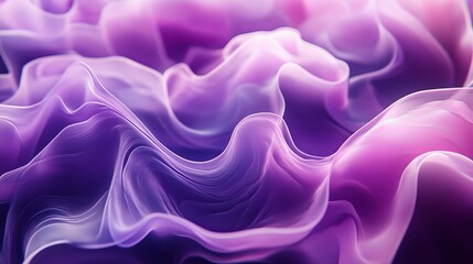 Fototapeta premium Soft purple and pink fabric waves flowing gently under soft light