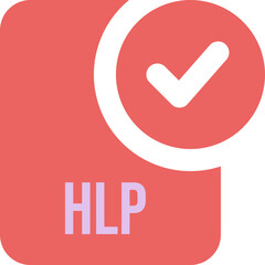 HLP ip file icon with black checked mark