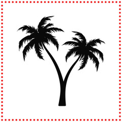 Classic Palm Tree Silhouette Vector Design   Ideal for Island Branding, Beach Themed Logos, and Coastal Graphics