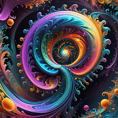 Abstraktion Fraktale Muster 1x1. Hintergrund für das Design 4. © nitroziklop7