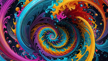 Abstraktion Fraktale Muster 16x9. Hintergrund für das Design 6. © nitroziklop7