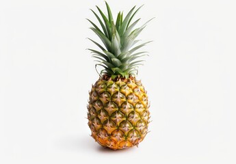 Fototapeta premium A Ripe Pineapple On White Background