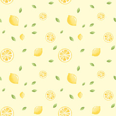 Seamless pattern design with lemon - 3