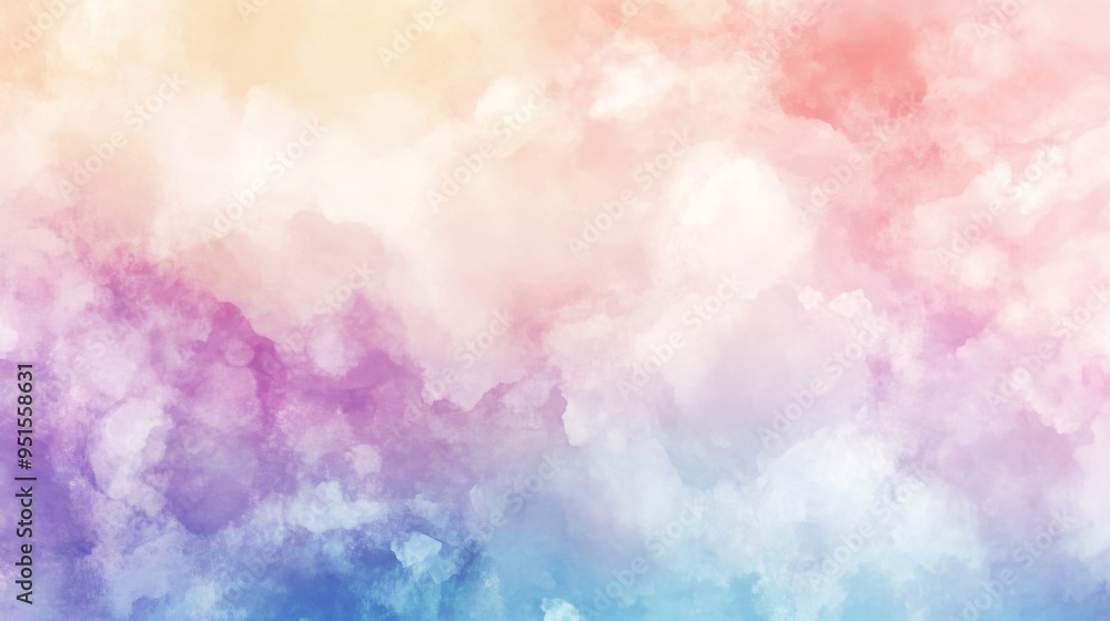 Poster an abstract background with a soft, watercolor effect and gentle, blended colors, creating a dreamy 