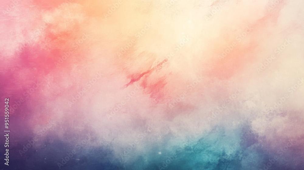 Aufkleber An abstract background with a soft, watercolor effect and gentle, blended colors, creating a dreamy and serene aesthetic.