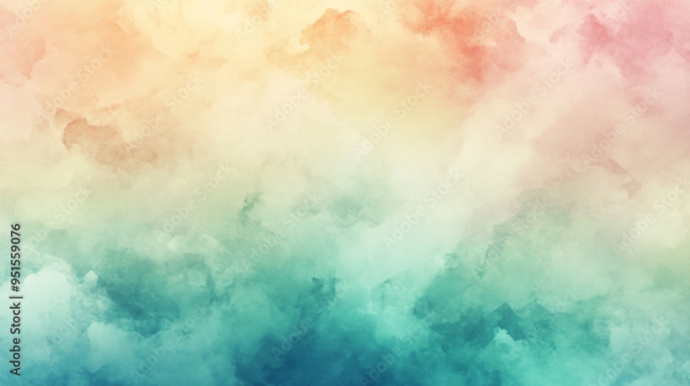 Poster an abstract background with a soft, watercolor effect and gentle, blended colors, creating a dreamy 