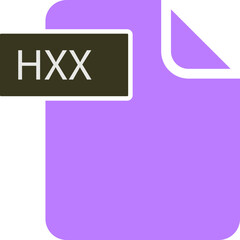 HXX File format icon rounded shapes and spacing