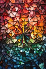 Tree in Stained Glass Window
