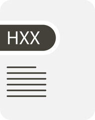 HXX File icon deep and minimal