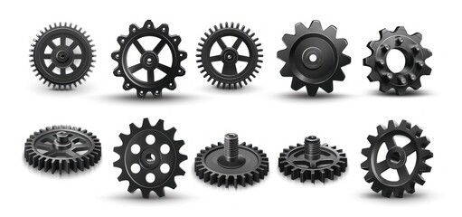 Set of Black Gears