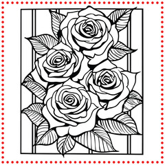 Beautiful Rose Silhouette Design   Perfect for Scrapbooking, Romantic Prints, and Elegant Decor