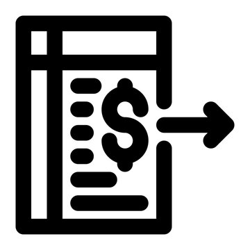 recommend clip art: account payable, liability, expense, report, accounting outline icon