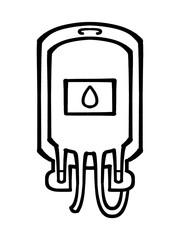 点滴・輸血の血液バッグのイラスト素材