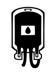 点滴・輸血の血液バッグのイラスト素材