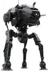 Giant Robot Black and White Photo