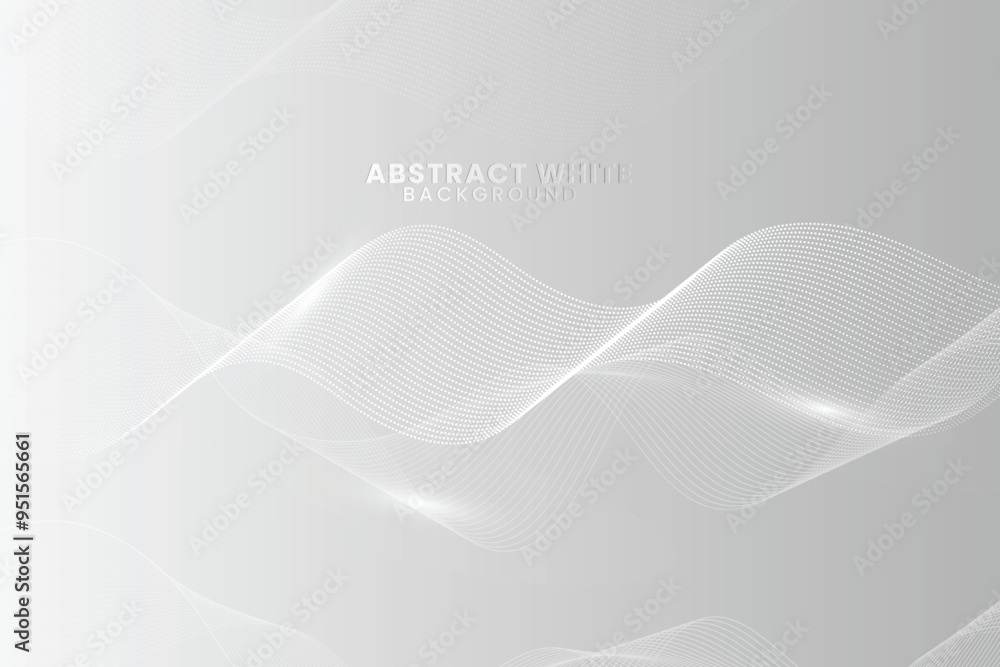 Poster white and gray gradient color halftone banner background design. dots abstract digital background ar