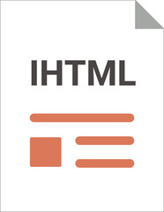 IHTML with deep and minimal colors and folded icon