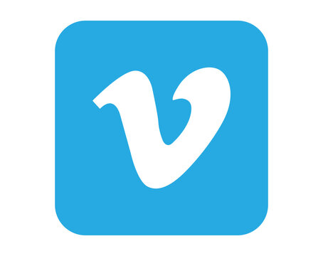 flat style vimeo app logo icon.