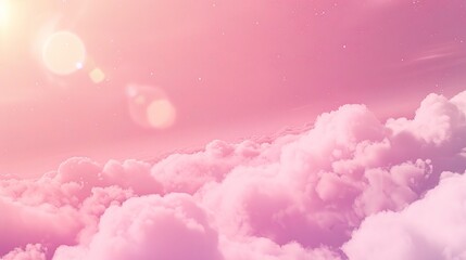 Stunning Pink Minimal Cloud Background: A Dreamy and Delicate Visual Spectacle. Showcasing the Softness and Charm of Heavenly Tones.