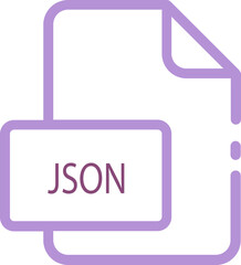 Obraz premium JSON ip file icon