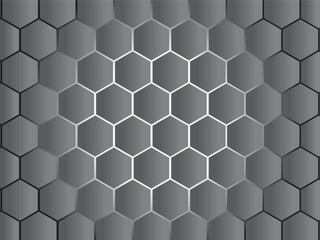 white hexagon seamless pattern Abstract hexagonal background