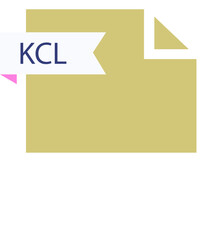 KCL File format icon roe color fill