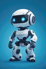 White Robot Blue Eyes