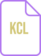 KCL File icon fill rounded corners bold outline