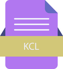 KCL file icon with color and rounded corners and folded doc