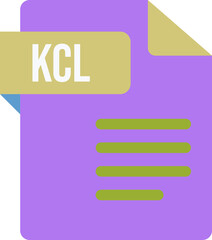 KCL File icon with dark ciolor and folded doc