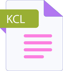 Obraz premium KCL File icon with folded style document