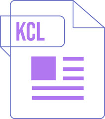 KCL icon inside transparent outline and sharp corners