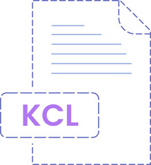 KCL icon black rounded dashed outline