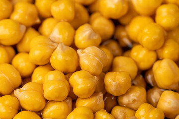 chickpeas porridge with honey during cooking